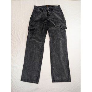 Fivestar general women's size 26 dark gray straight leg cargo corduroy pants D1